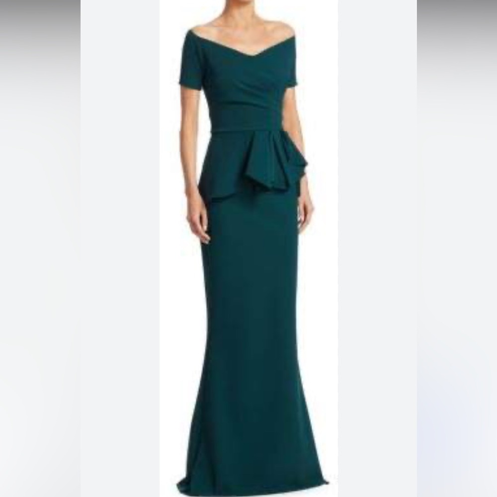 Chiara Boni Green Off-Shoulder Dress
